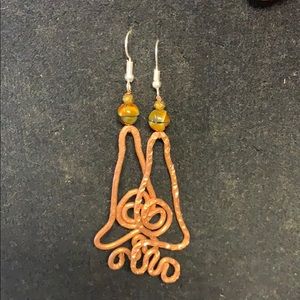 Handmade natural earrings.
